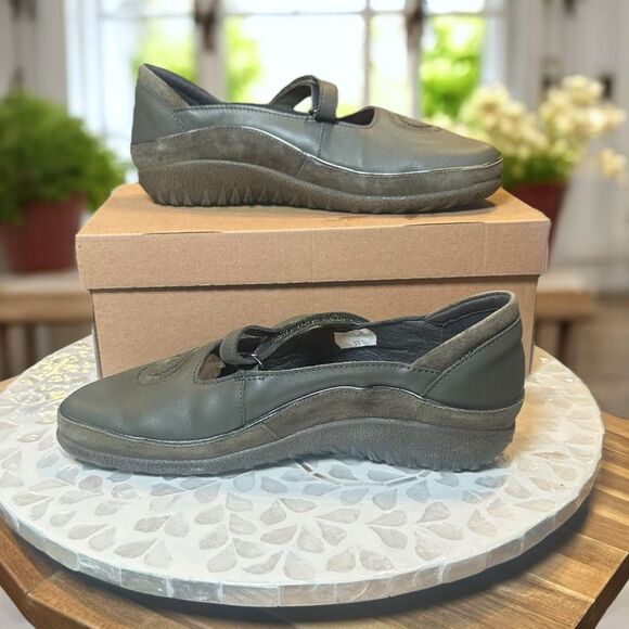 Naot Matai $199 Mary Jane Leather Suede EU 39 / US 8 New in Box – Cork/Latte Foo - Picture 10 of 13